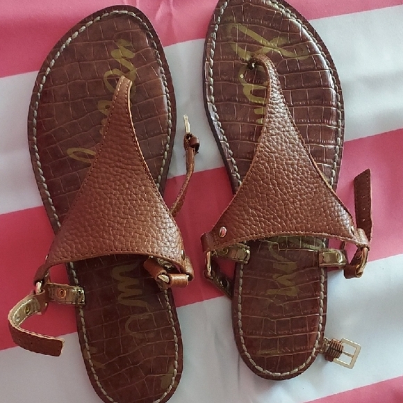 Sam Edelman Tan Leather Sandals - Picture 1 of 1